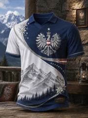 Herren-Art-Print mit österreichischen Naturmotiven und V-Ausschnitt als Erinnerungsstück