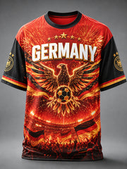 Damen-Fußball-T-Shirt aus Deutschland mit kurzen Ärmeln