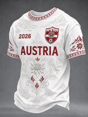 Herrengeschenk für Fußballfans – bedrucktes, lässiges Kurzarm-T-Shirt mit Rundhalsausschnitt