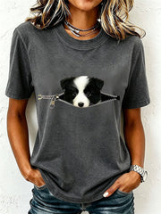 Frauen reizendes Border Collie T-Shirt
