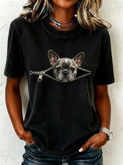 Frauen schöne französische Bulldogge T-Shirt