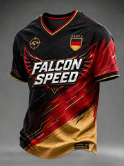 Männer Deutschland Falken V-Ausschnitt T-Shirt