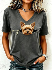 Schönes Yorkshire-Terrier-T-Shirt für Damen