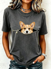 Frauen reizendes Corgi T-Shirt