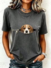 Damen-T-Shirt mit niedlichem Cavalier-King-Charles-Spaniel