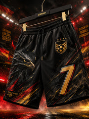 Herren-Shorts mit Adler-Football-Print