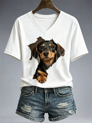 Schönes Dackel-T-Shirt für Damen