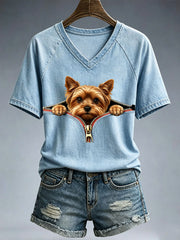 Schönes Yorkshire-Terrier-T-Shirt für Damen