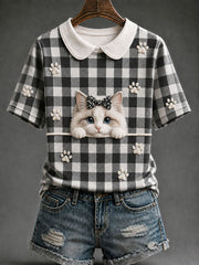 Damen-Ragdoll-Katzenkarossdruck-T-Shirt