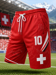 Alpine und fußball inspirierte Sport-Shorts für Männer
