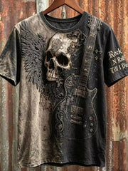 Retro Dark Punk Kunstdruck Casual T-Shirt