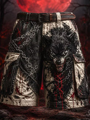 Retro Dark Punk Kunstdruck Freizeit shorts