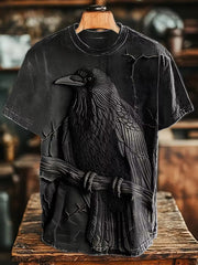 Retro-Dark-Punk-Kunstdruck-Lässiges T-Shirt