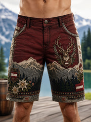 Herren-Kurzhose mit österreichi schem Landschafts thema