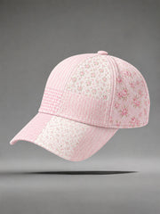 Rosa Blumen druck Casual Unisex Hut