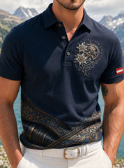 Österreich isches Präzisions instrument Element Kunstdruck Polos hirt für Männer