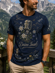 Herren-Donau insel fest Gedenk kunst druck T-Shirt