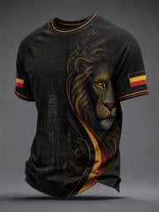 Herren-Casual-T-Shirt mit belgischem Print