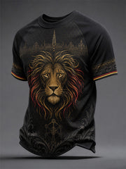 Herren-Casual-T-Shirt mit belgischem Print