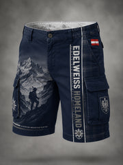 Herren-Shorts mit Kunstdruck im österreichischen Kulturstil