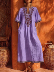 Damenfreizeitkleid Simiya im Vintage-Stil mit Blumenmuster