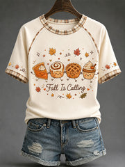 Der Herbst der Frauen ruft – bedrucktes Freizeit-T-Shirt