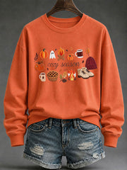Kuscheliges, bedrucktes Freizeit-Sweatshirt für Damen