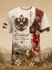 Herren-T-Shirt im österreichischen Landhausstil mit Kunstdruck
