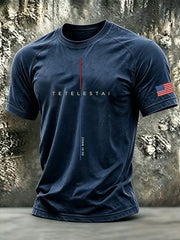 Herren-T-Shirt mit dem Aufdruck „Tetelestai“ nach Johannes 19,30