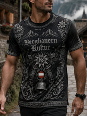 Herren-T-Shirt mit Kunstdruck im österreichischen Landhausstil
