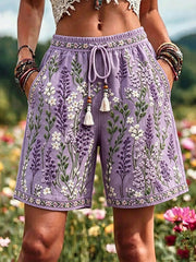 Botanische Blumenhosen für Damen