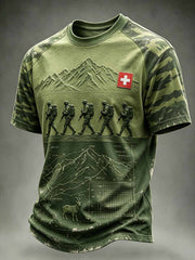 Herren-T-Shirt mit Schweizer Legionsmuster