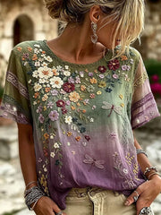 Elegantes Leinen-Baumwoll-Top für Damen