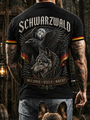 Retro-Deutsches kulturelles und künstlerisches Motiv lässiges T-Shirt