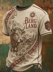 Herren-T-Shirt mit Kunstdruck im österreichischen Landhausstil