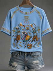 Frauen-Oktoberfest-Print-Lässiges T-Shirt