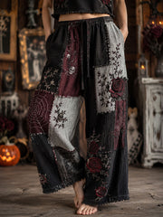 Damenhose im gotischen Stil aus Baumwolle und Leinen