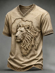 Retro-T-Shirt mit Animal-Print im Casual-Stil