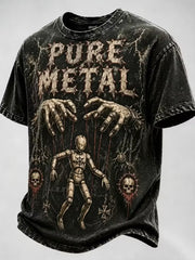 Retro-Dark-Punk-Kunstdruck-Lässiges T-Shirt