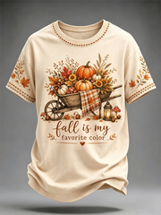 T-Shirt mit kurzen Ärmeln Männer Herbst ist meine Lieblings farbe
