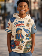 Children's Animals Mid-Length Sleeves Oversize Hoodie