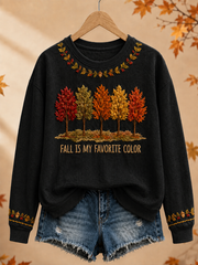 Frauen Herbst ist meine Lieblings farbe regelmäßige Sweatshirt