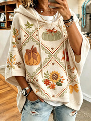 Lässiges Herbst-Sweatshirt für Damen mit thematischem Muster