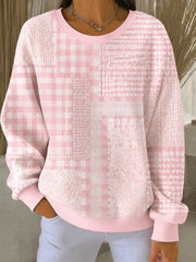 Frauen-Kapuzenpullover mit Brustkrebs- und rosa Blumenmuster, lässig