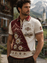 Herren-Hemd mit kurzen Ärmeln im österreichischen Landhausstil