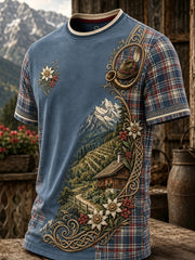 Herren-T-Shirt mit Kunstdruck im österreichischen Landhausstil