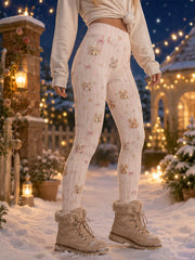 Damen-Leggings mit tierischem Hundemotiv als Kunstdruck