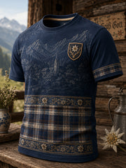 Herren-T-Shirt mit Kunstdruck im österreichischen Landhausstil