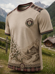 Herren-T-Shirt mit Kunstdruck im österreichischen Landhausstil