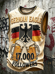 Herren-Freizeitweste mit deutschem Bier-Print